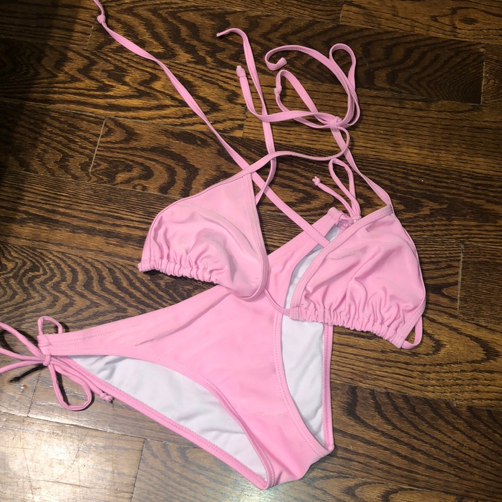 Baby pink bikini